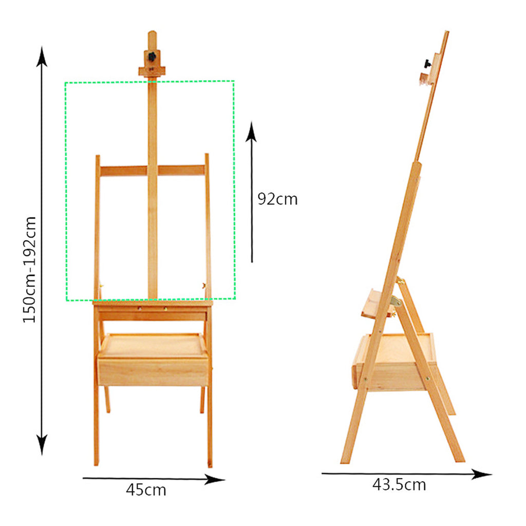 Wooden easel stand