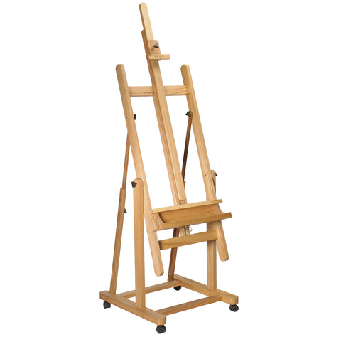 Artist Easel 87.40” (7.28ft) – Large Adjustable Wooden Studio Easel can hold 90” of Canvas – Ideal for Painting Drawing Wedding Outdoor Sketching Beech Wood Display Exhibition (222cm)