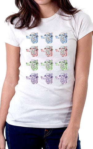 Dog Illustration Women's Fit T-Shirt