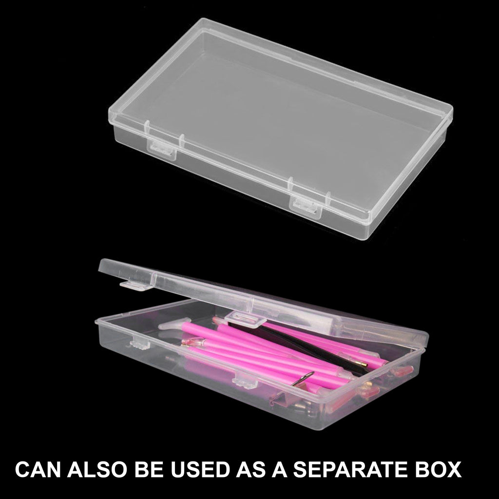 28 Grids Transparent Rhinestones Box Bead Storage Organizer
