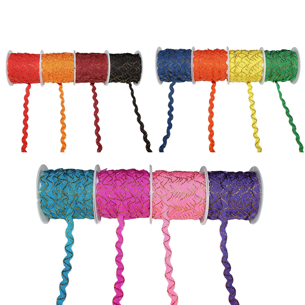  EXCEART 4 Rolls Trim DIY Craft Wrapping Ribbon Vintage Shelf  Sewing Ribbons Vintage Ribbon Wavy Ribbon Braid Trim Ribbon Braid Woven  Trim Ribbon Garland Baby Summer Coat Hanger : Everything Else