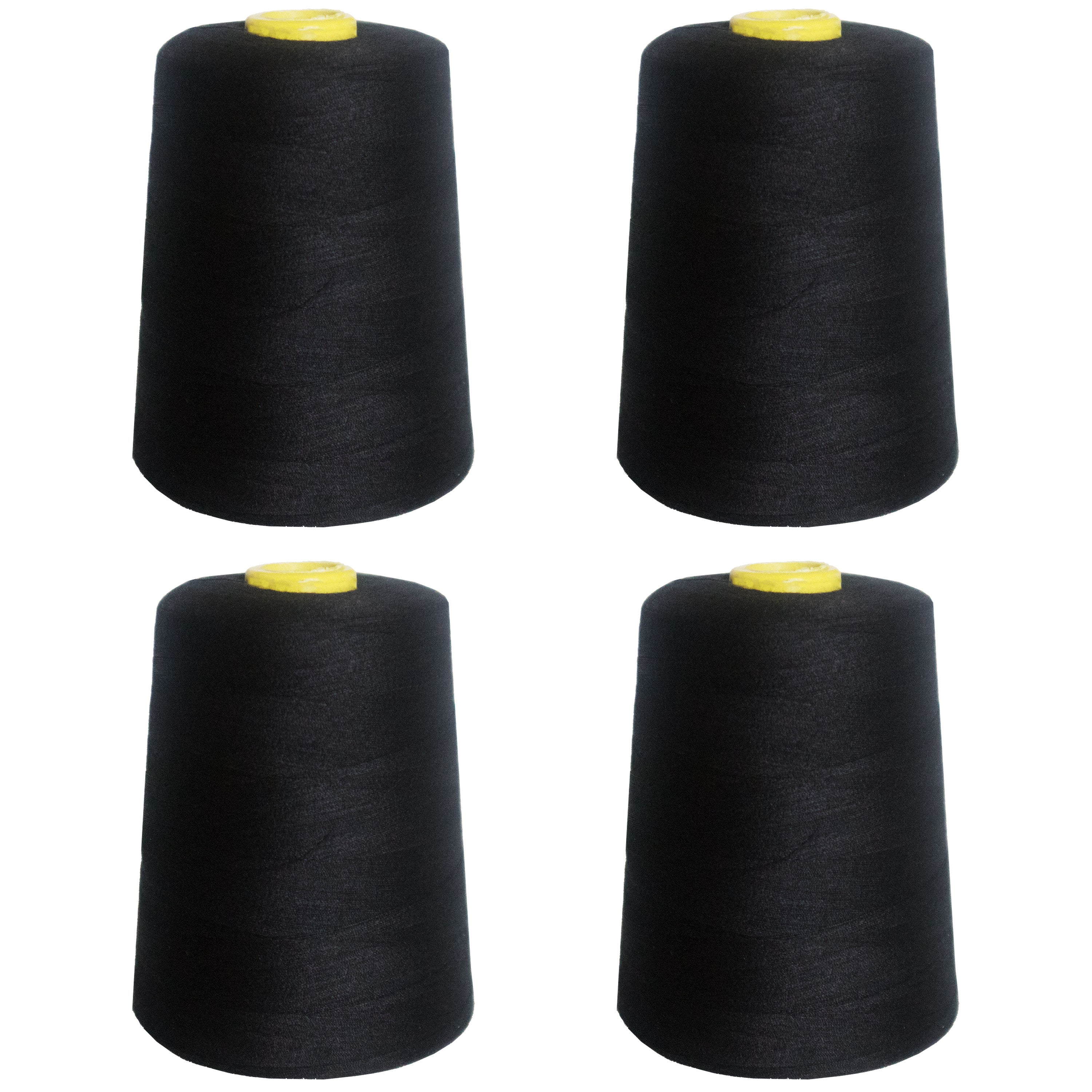 Unique Bargains Black Cotton Sewing Thread Reel Spool Tailoring String