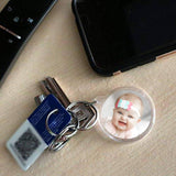 50 Clear Round Acrylic Photo Keychains