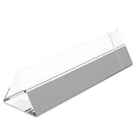 Crystal Optical Glass Triangular Prism Refractor 6 inches with Gift Box by Belle Vous - Crystal Prism for Teaching Light Spectrum Physics, Light Prism Crystal, Glass Prism and Prism Photography