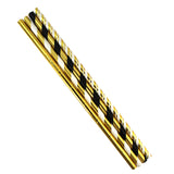 100 Piece Paper Party Drinking Decorative Straws by Belle Vous - Black, White and Gold Designs for Wedding, Baby Shower, BBQ, Thanksgiving, Christmas, Birthday and Engagement Parties