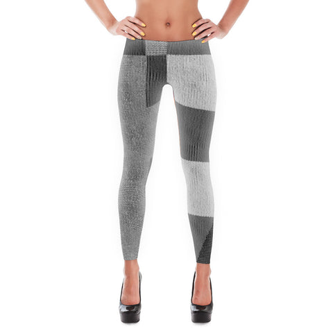 Grey Boxed Patterned Leggings